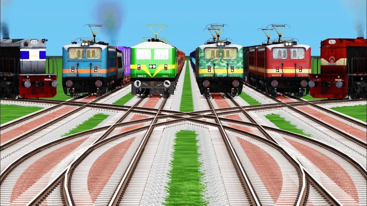 Indian Train Crossing ll Railway Railroad Tracks ll higher graphic tracks ll train game video