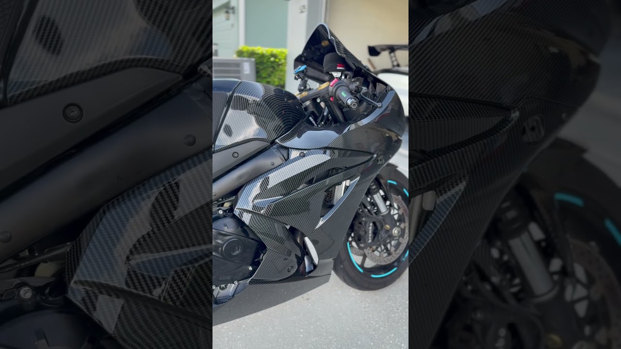 New Carbon fiber fairings on the gsxr1000                                       #bikelife #gsxr1000