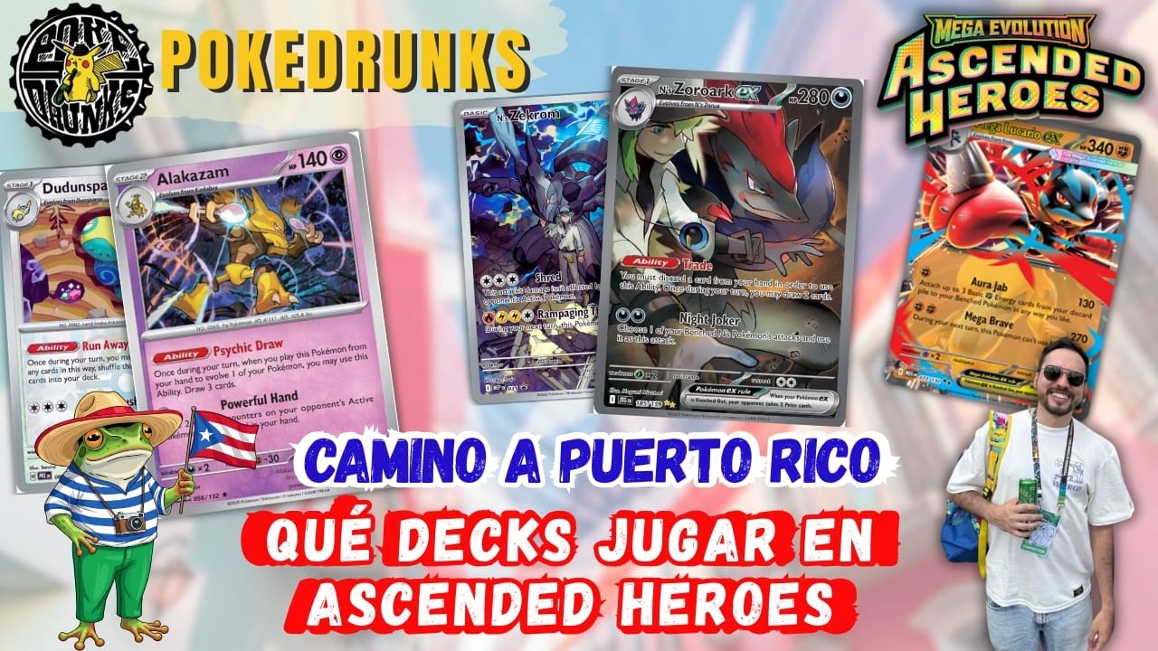 Pokemon TCG Ascended Heroes Camino a Puerto Rico  | Los mejores decks de Ascended