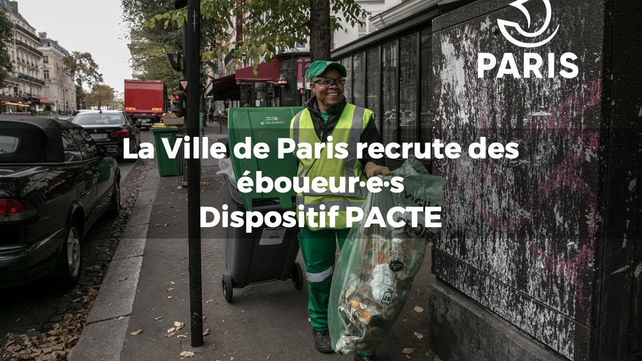 La Ville de Paris recrute des éboueur·e·s via le dispositif PACTE !