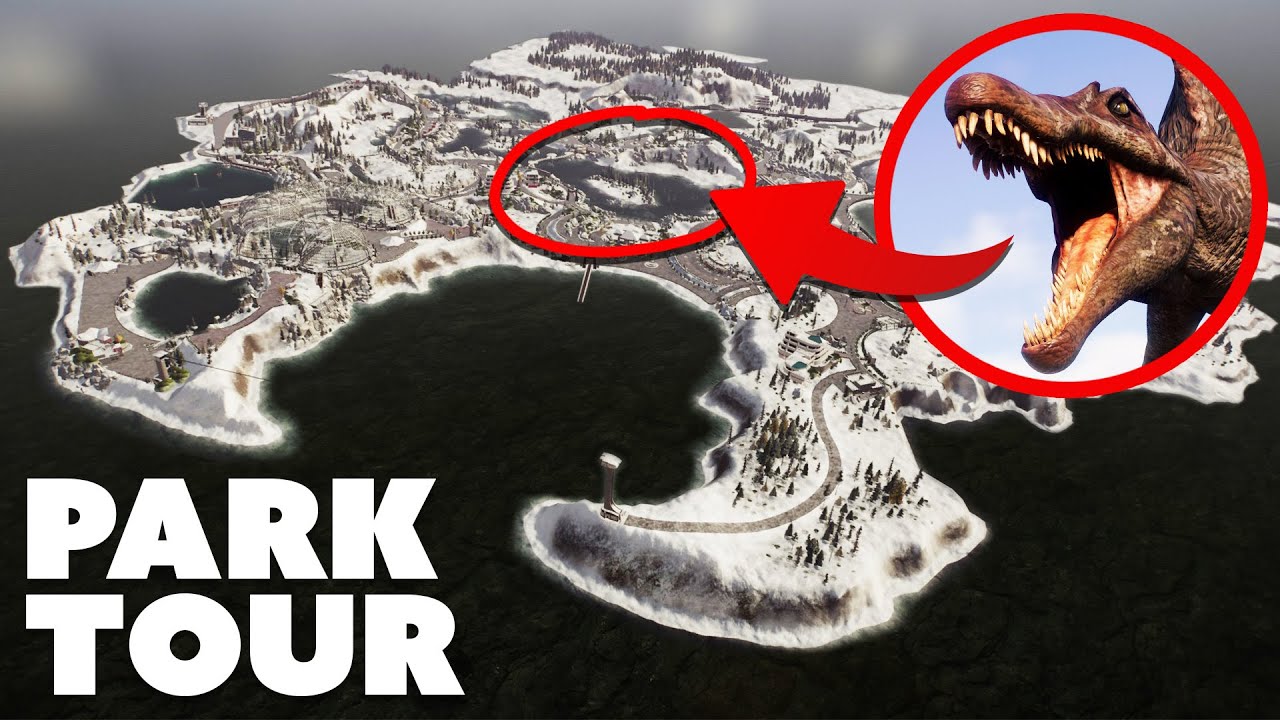 🔲 Ice Island: Full Winter Park Tour In Jurassic World Evolution 2