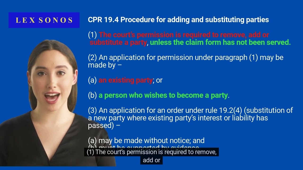 Part 19 PARTIES AND GROUP LITIGATION