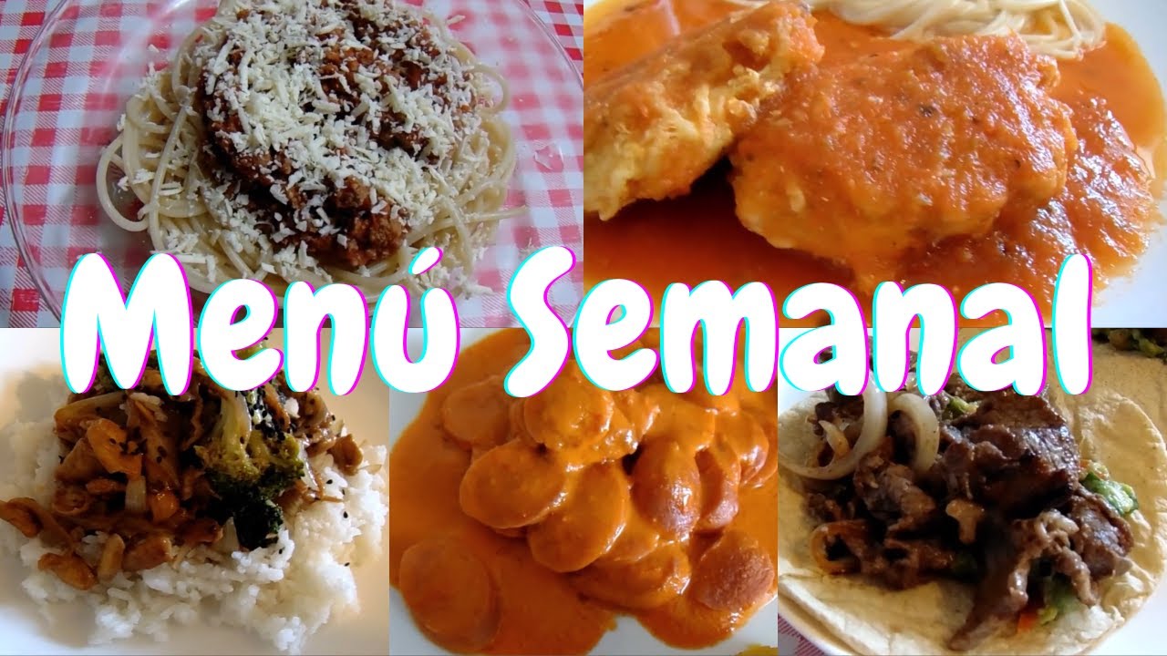 Menú Semanal | Comidas Fáciles Y Rápidas | Erika Blop