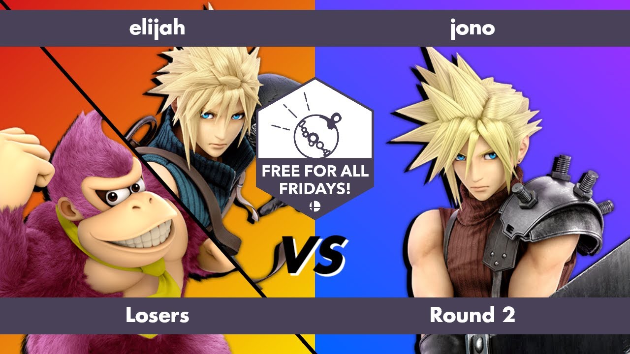 Free for All Fridays 77 Losers Round 2: elijah (Cloud, Donkey Kong) vs jono (Cloud)