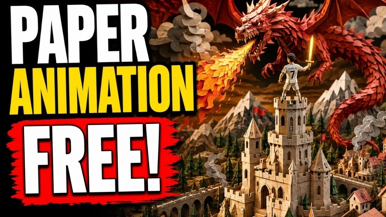I Created Viral Paper Animation Videos in Minutes! (100% FREE AI Tools)
