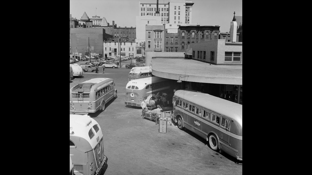 Cincinnati, Ohio Greyhound Bus Station Scenes 1943