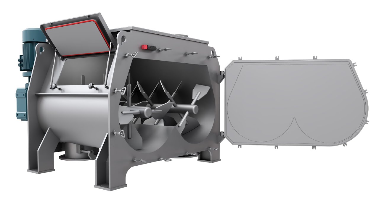 PerMix Twin-shaft Paddle Mixer (Model: PFB-T) with 3D Animation