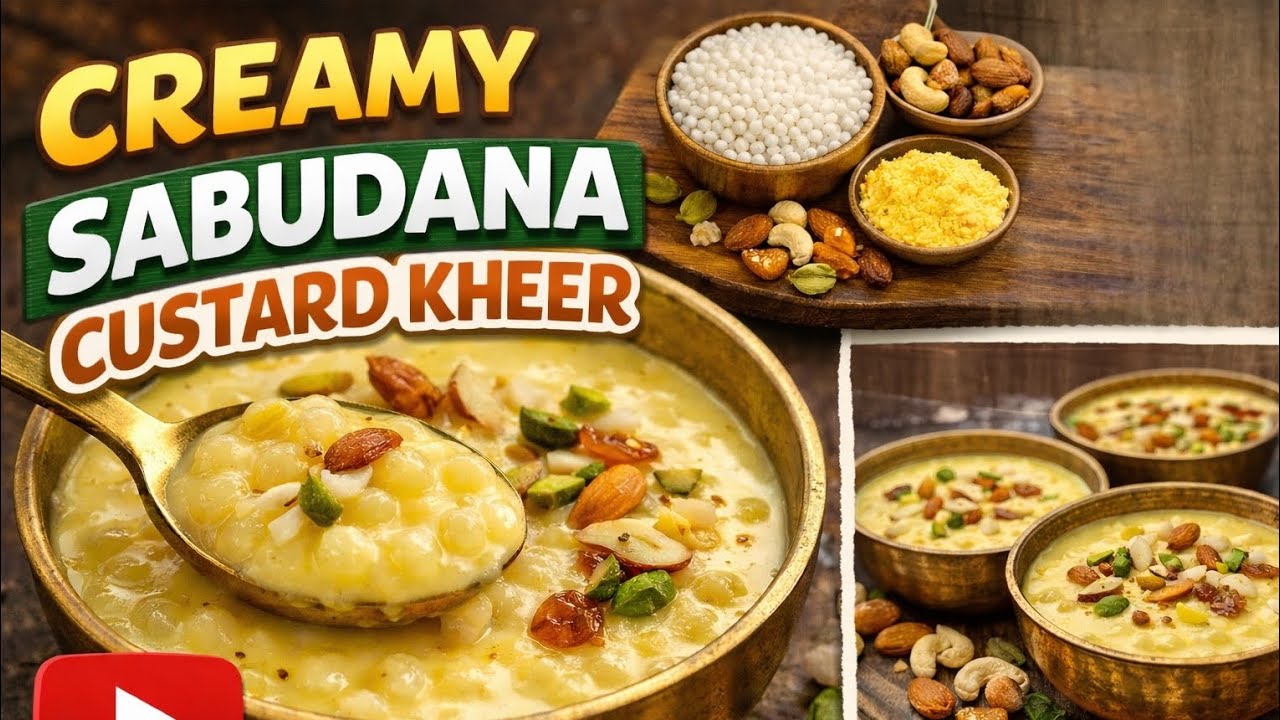Creamy sabudana custard kheer 😋 #quickrecipe #easyrecipe #tastyrecipes #sweet #yummy #kheer