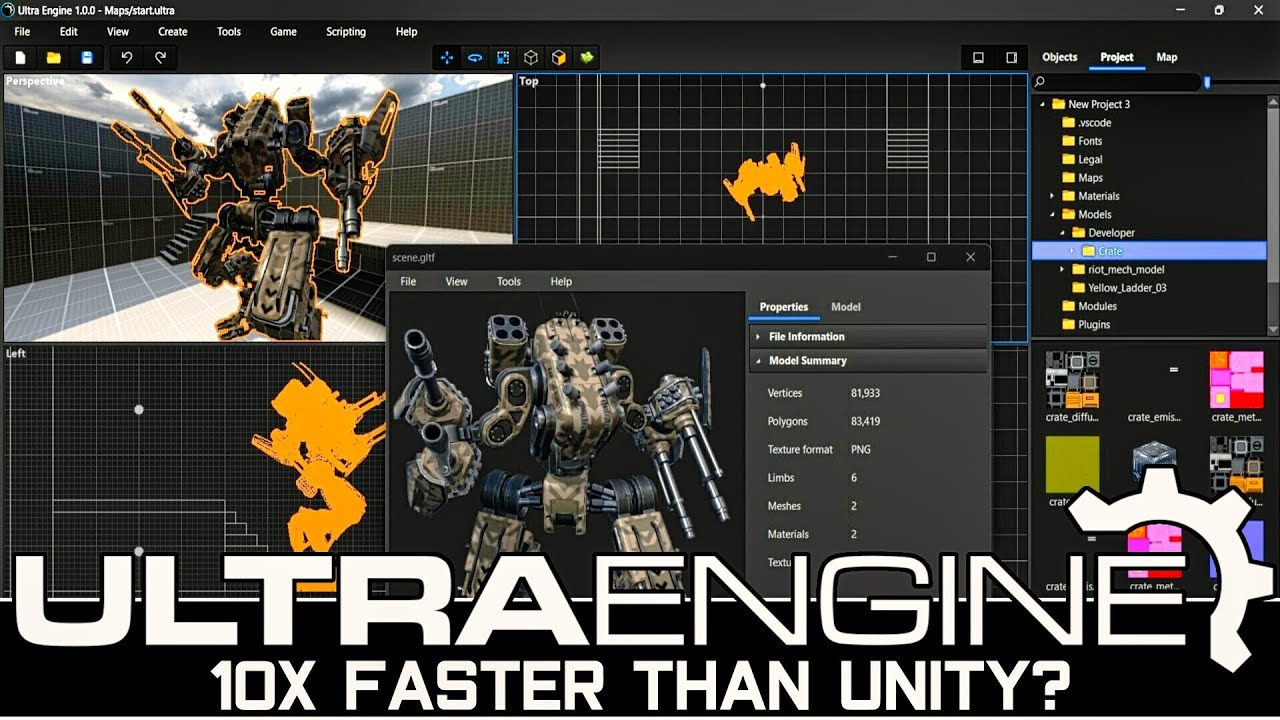 Ultra Engine — в 10 раз быстрее Unity?