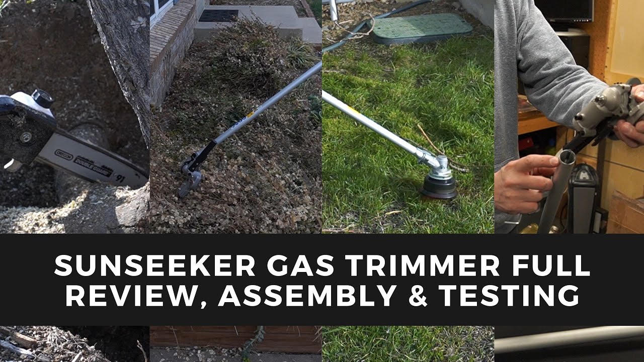 Sunseeker Gas Trimmer Full Review, Assembly and Testing - 4IN1 Pole Saw Multi Tool