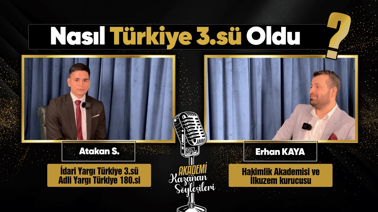 İdari Yargı Türkiye 3.sü Sınavı Nasıl Kazandı? | Hakimlik Sınavı Kazanan Söyleşileri 8