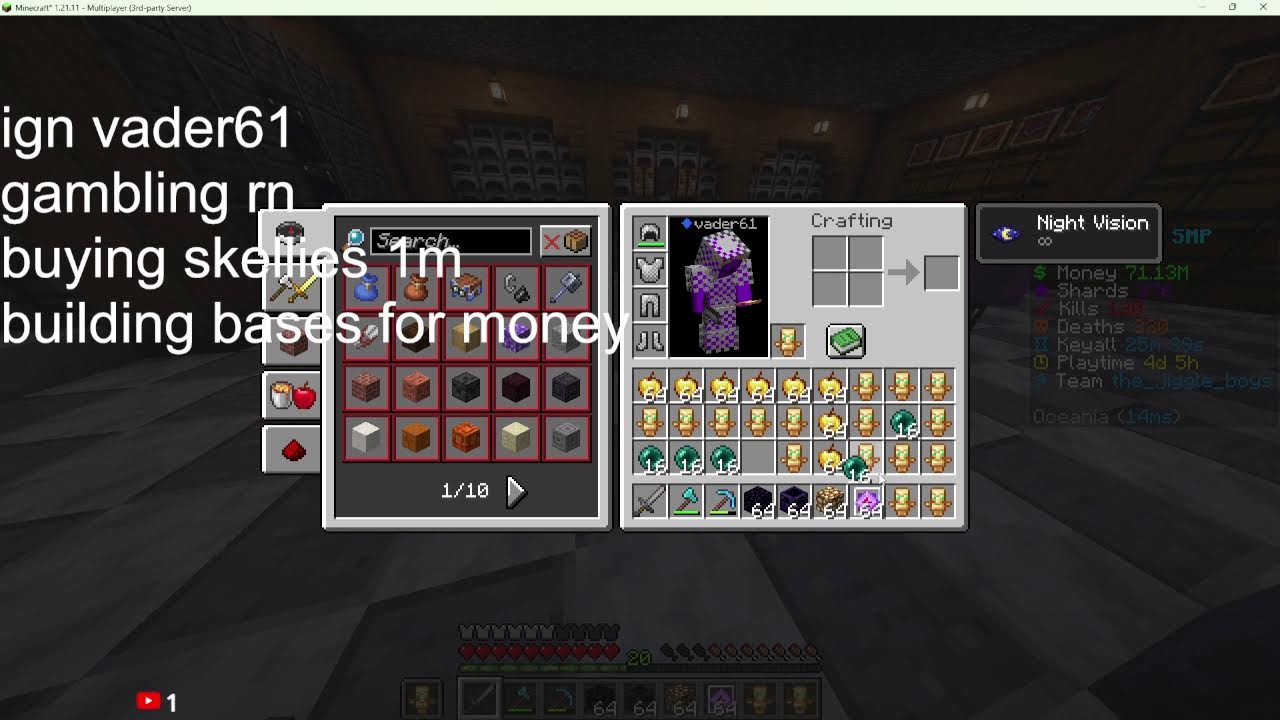 donut smp gambling 50m loot drop joinnnn