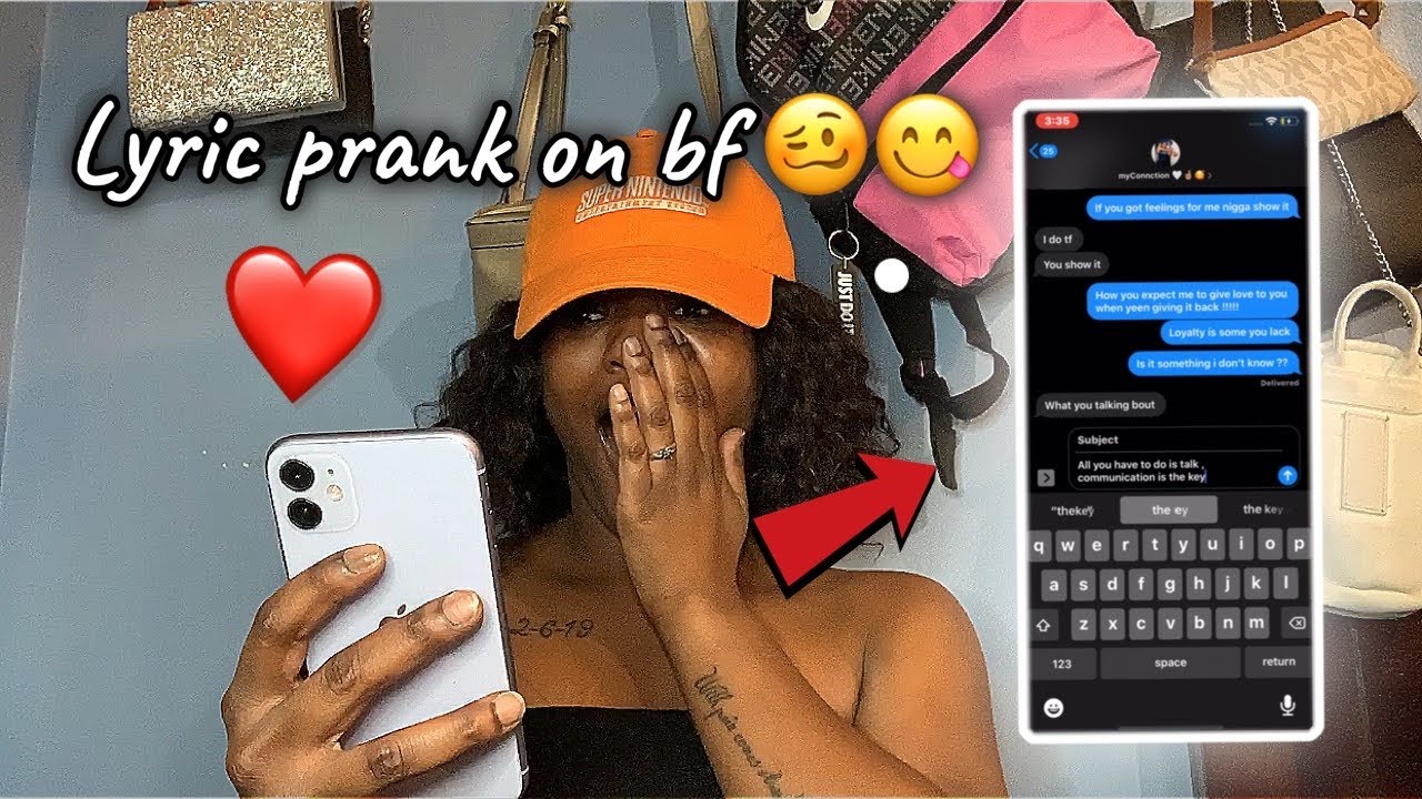 LYRIC PRANK ON BF *BACKFRIES*‼️🥴🤫| Amanda Patricia