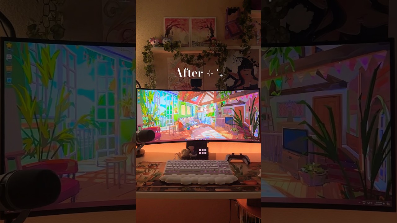 Upgrading to the LG Ultragear Oled 34&rdquo; #gamingsetup #desksetup #cozygaming