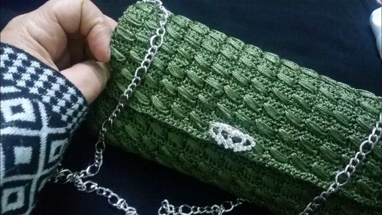 كروشيه/  طريقة عمل شنطة   - بورتفى