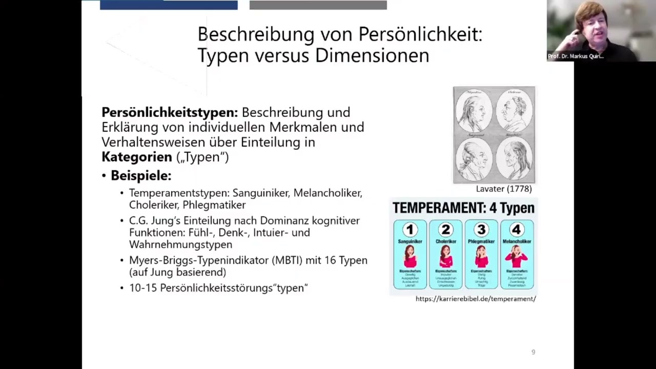 Persönlichkeit: Typen versus Dimensionen