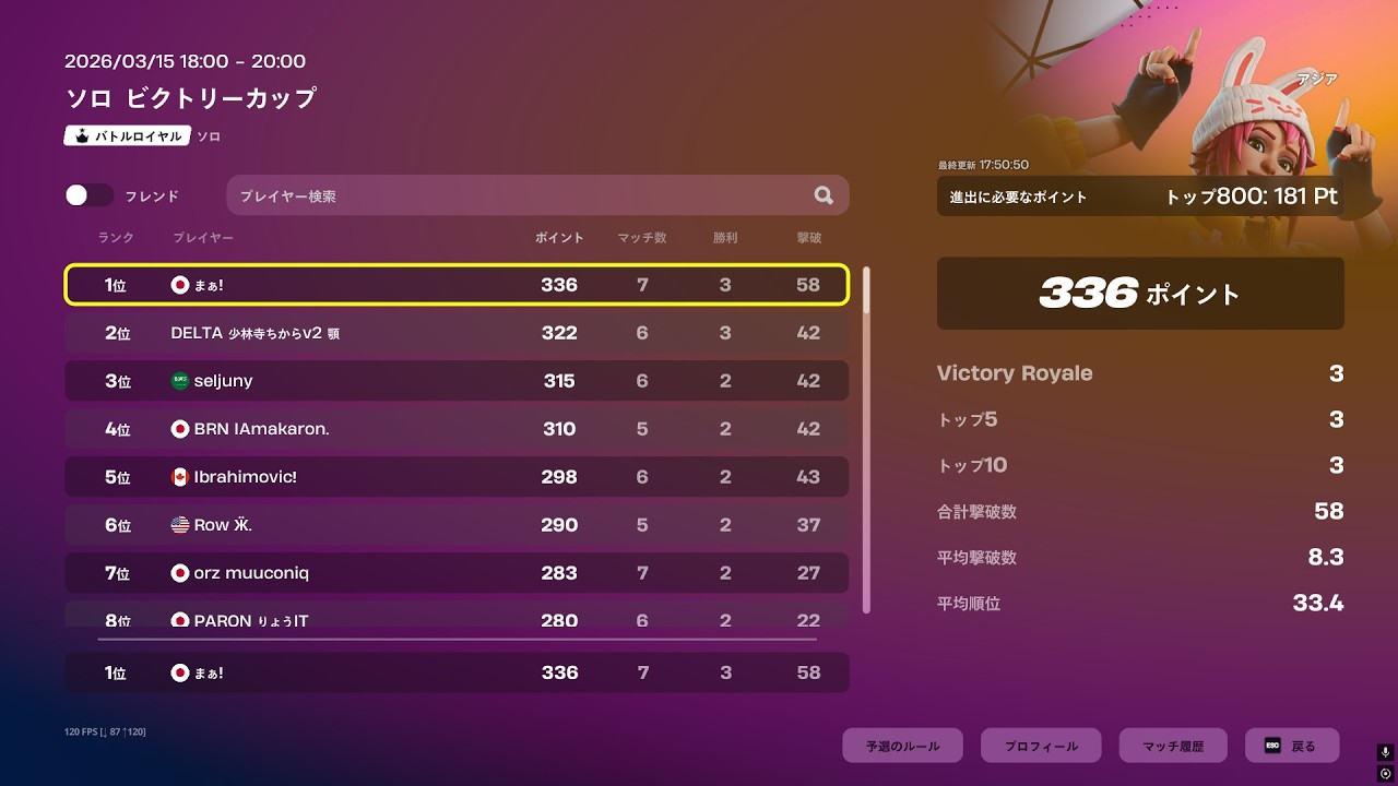 ソロキャッシュ予選1位🥇別格の対面＆終盤