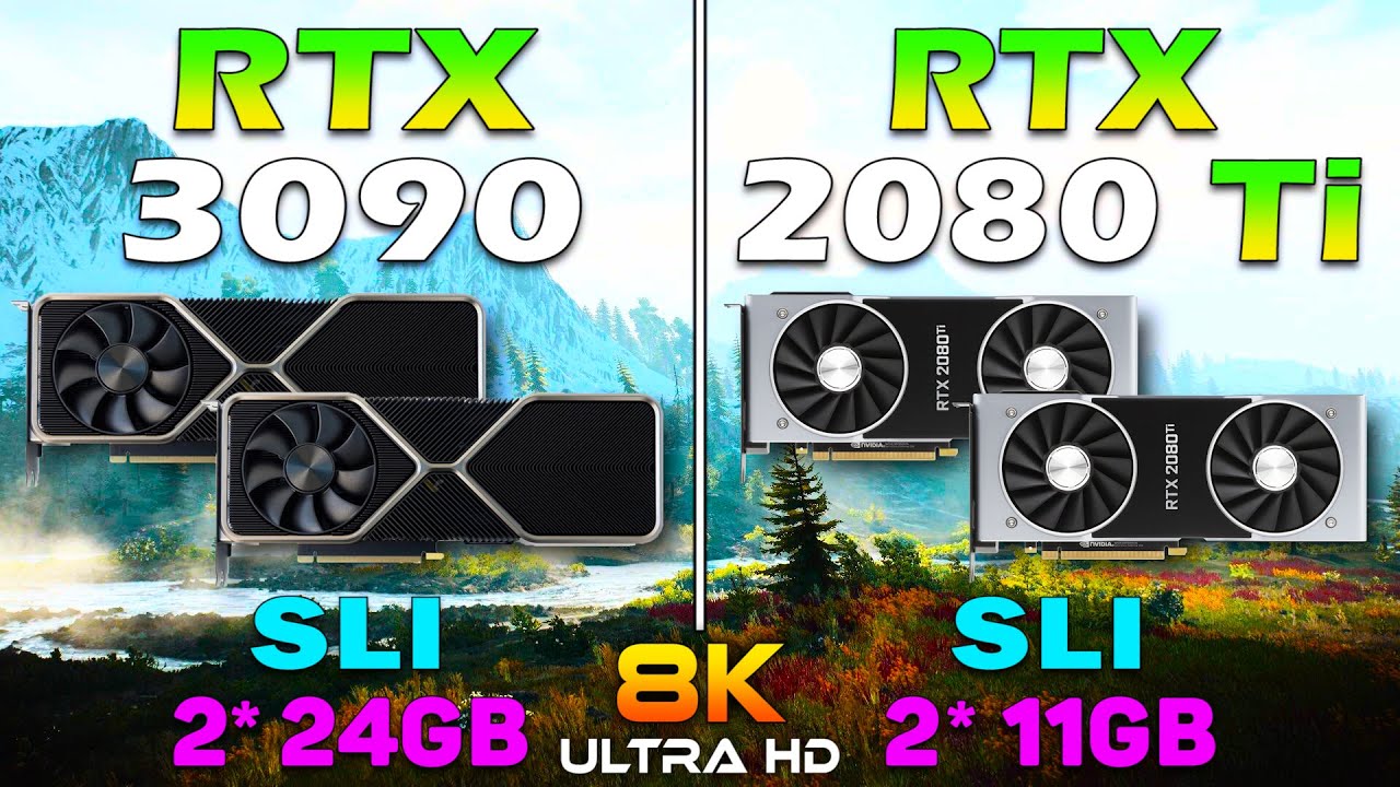 RTX 3090 SLI (2*24GB) vs RTX 2080 Ti SLI (2*11GB) | Tested in 8K (SLI Supported Games Only)