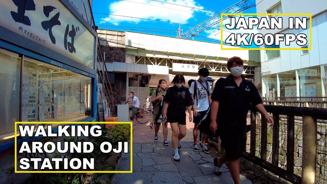 Walking around Oji Station / JAPANESE PARKS / original sound Japan 4K 60 Fps
