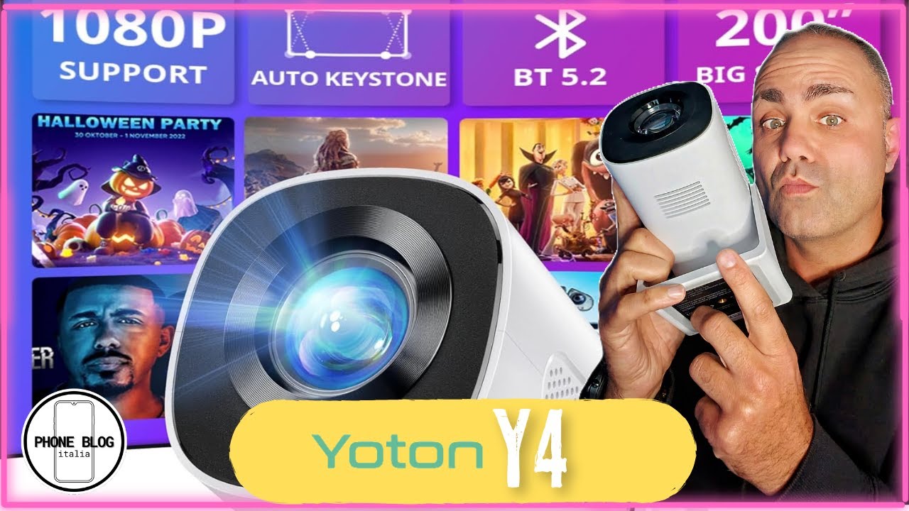 Yoton Y4 &egrave; il mini proiettore portatile a basso costo su Amazon per iPhone, TV Stick e Computer