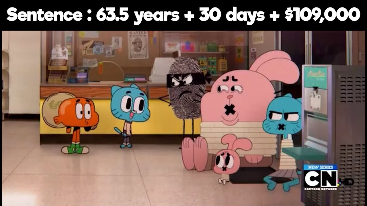 All The Crimes Committed on The Amazing World of Gumball