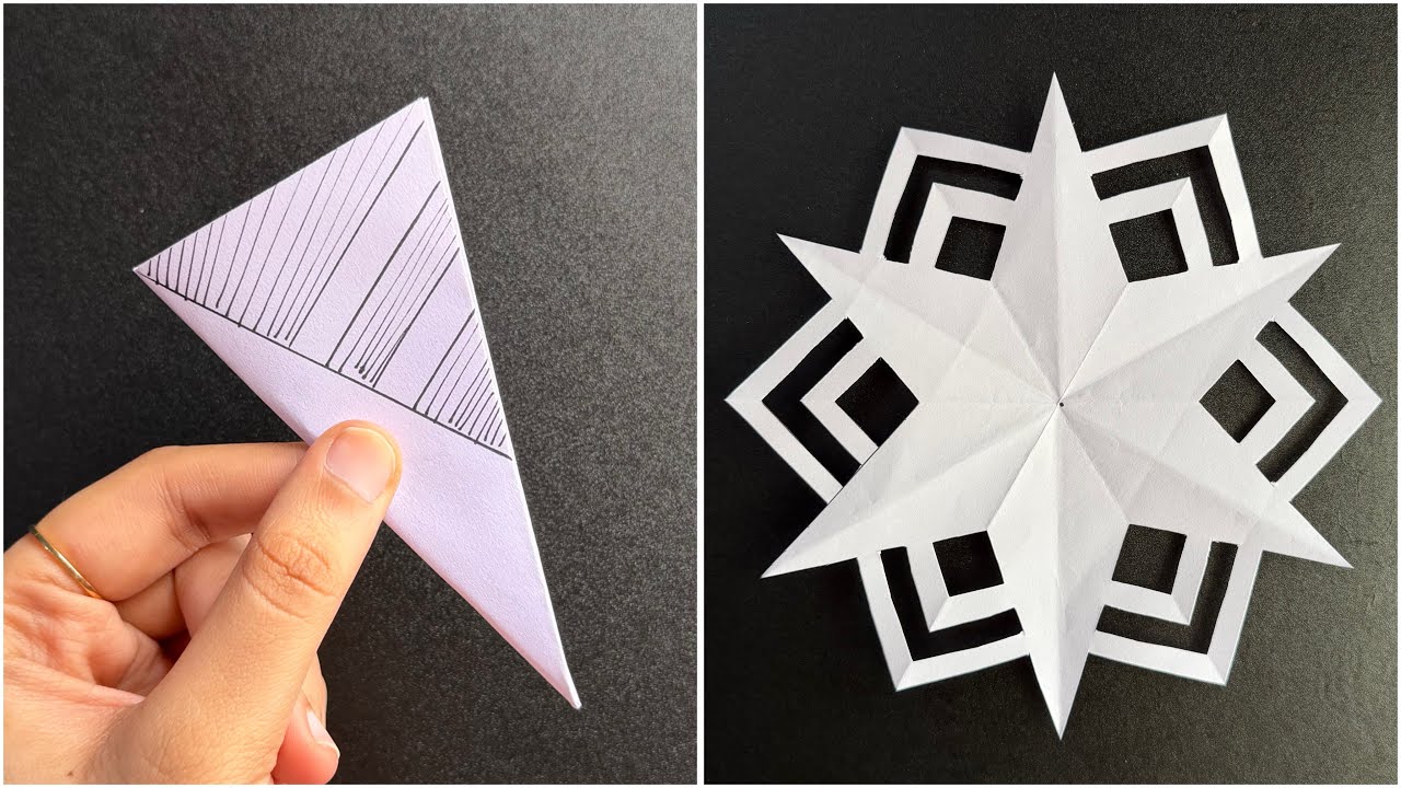 how to make easy and beautiful snowflakes / Christmas paper snowflakes #diy #snowflakes #craft 
