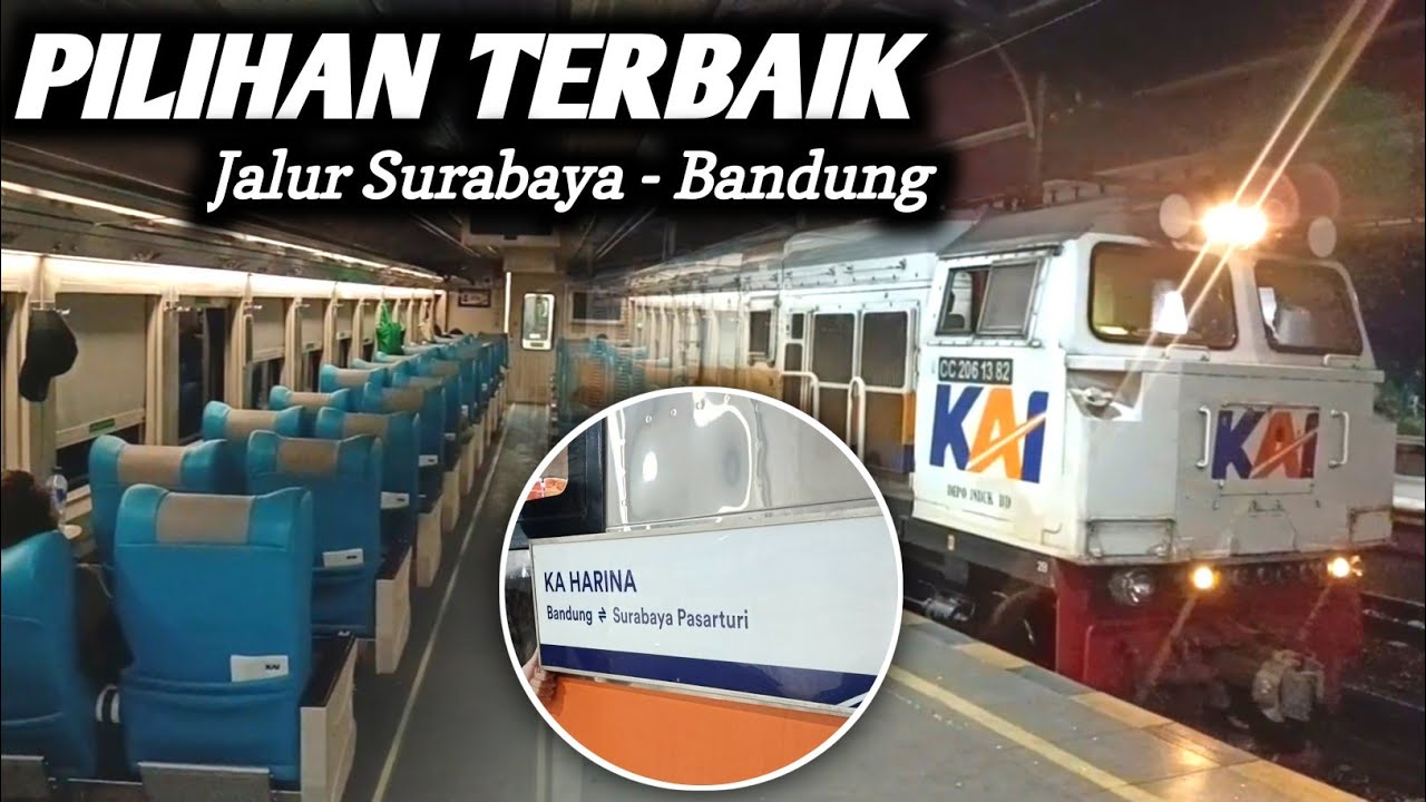 KERETA TERBAIK SURABAYA BANDUNG??!! | Naik Kereta Api Harina Eksekutif 
