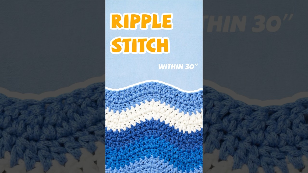 Освойте рифлёный стежок: добавьте волн в своё вязание крючком! #crochet #crochettutorial #yeezhee