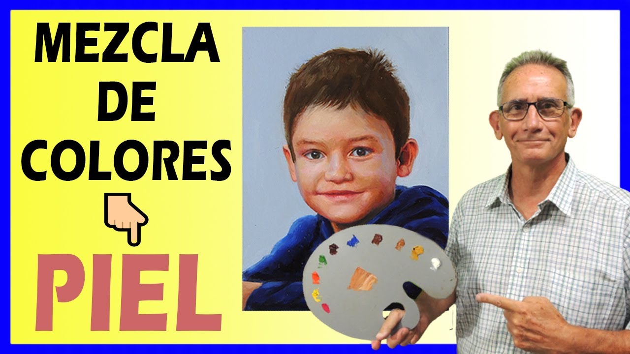😲 ¡Cómo pintar un ROSTRO con OLEO O ACRÍLICO! MEZCLA DE  COLORES FÁCILES! 🎨