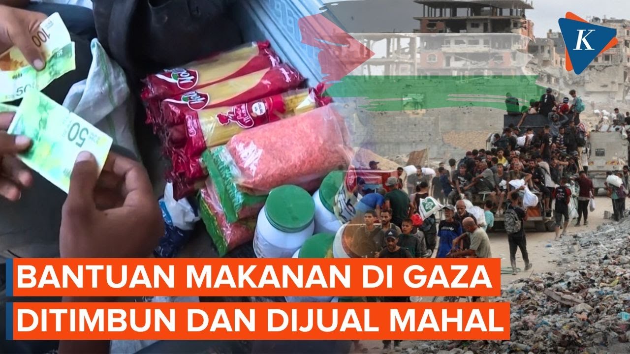 Ironis! Bantuan Makanan untuk Warga Gaza Ditimbun dan Dijual Mahal