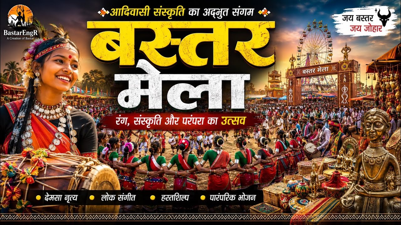 बस्तर मेला 2026 | Bastar Tribal Fair | ढेमसा नृत्य | आदिवासी संस्कृति | BastarEngR