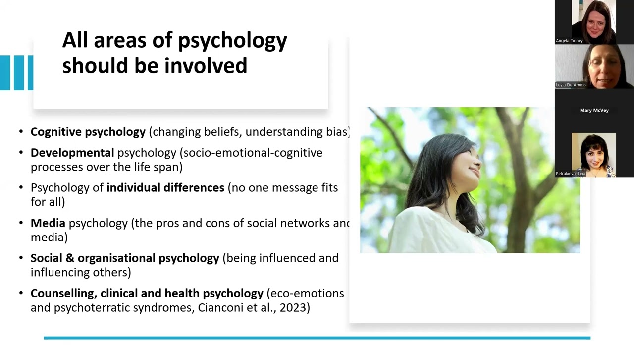 Teaching and learning about psychology for, and of, environmental sustainability. Dr Leyla DeAmicis