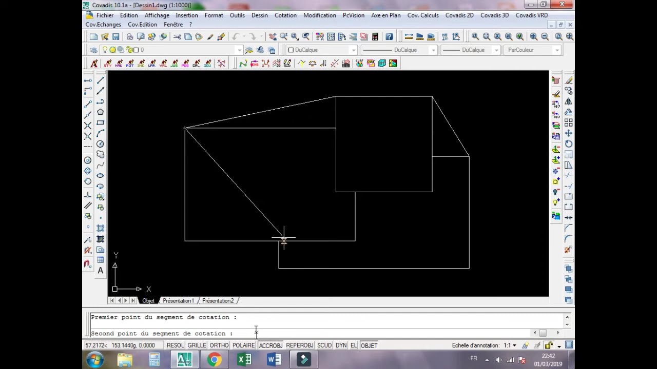 Utilisation cotation sur covadis autocad par une  simple technique
