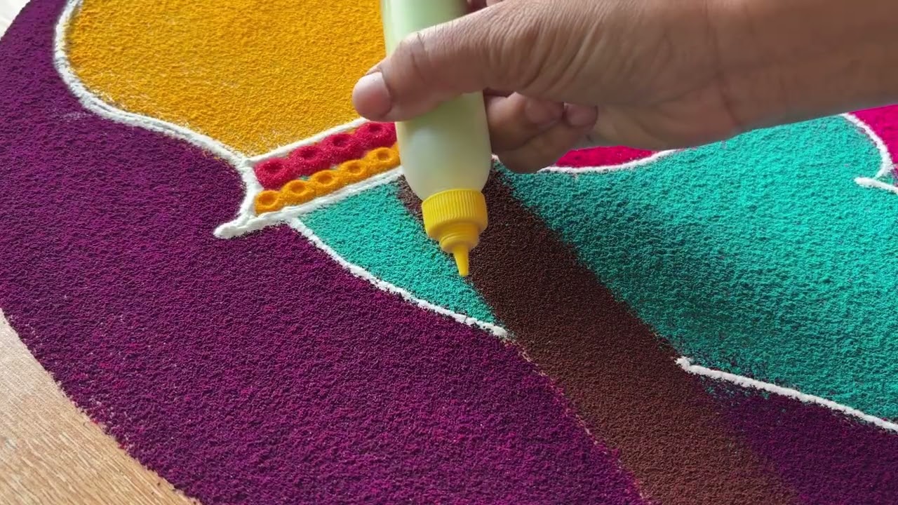 गुढीपाडवा विशेष रांगोळी 🙏🙏gudipadva rangoli #beautiful rangoli..subscribe for more 🧡💛❤️🙏🙏🙏