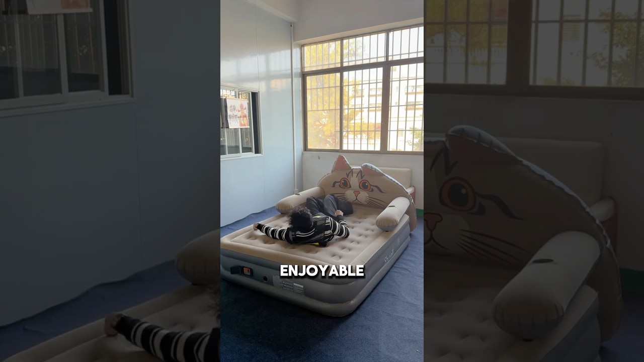 This Smart Air Bed 🤯🛏️ Fills Itself in Seconds! ⏱️ #shorts