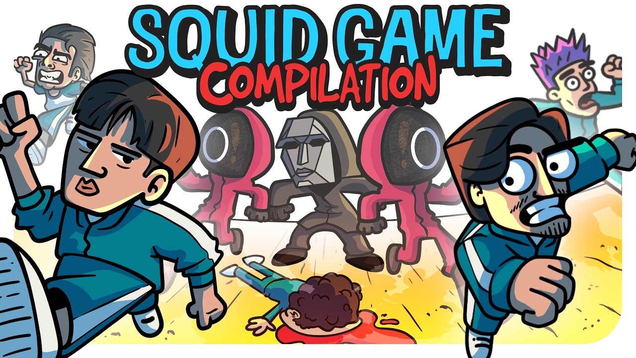 SQUID GAME Recap Cartoon COMPILATION in 4 minutes (SPEEDRUN)
