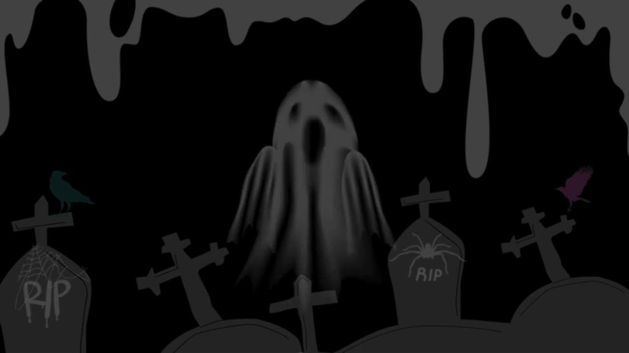 Halloween projection loop floating ghost 2 Hours With Music