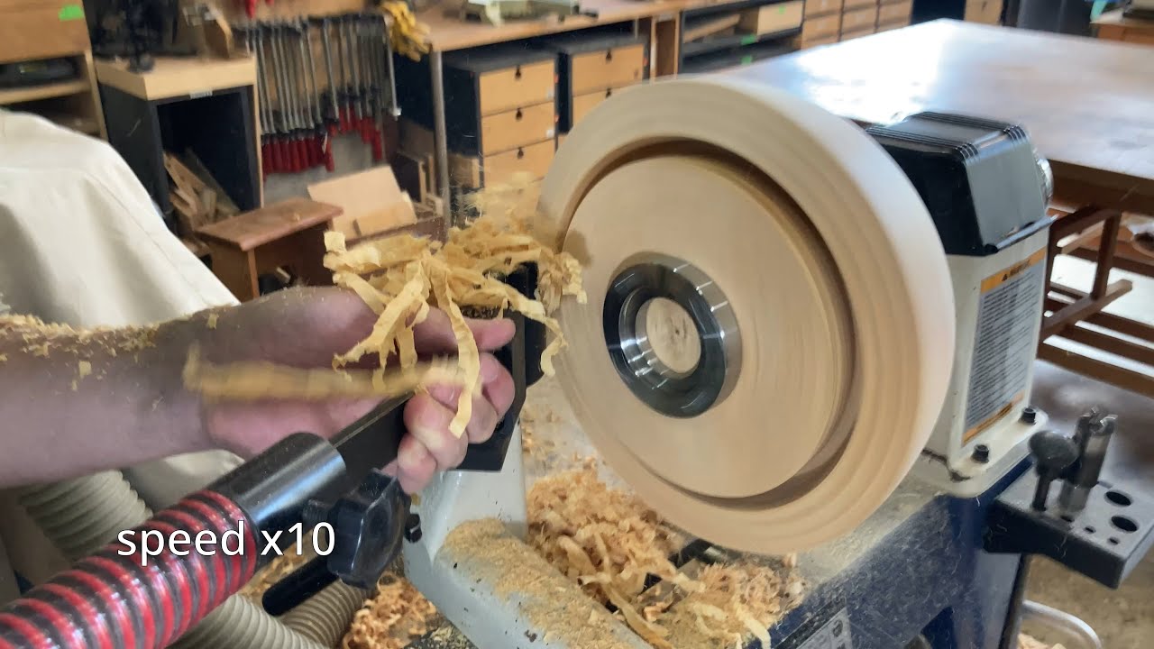 大磯のヒノキのコアリングとボウル制作1 #木工旋盤 #woodturning