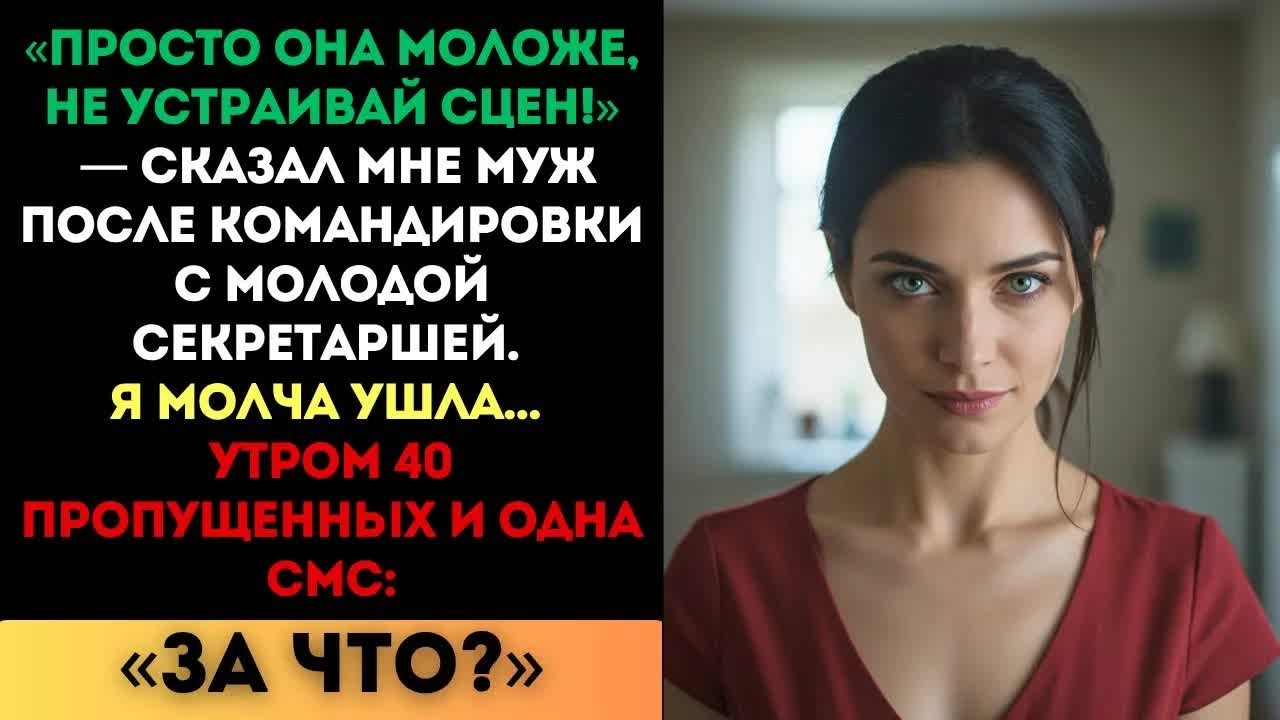«Просто она моложе!» — заявил муж. Утром он отправил смс： «За что？»