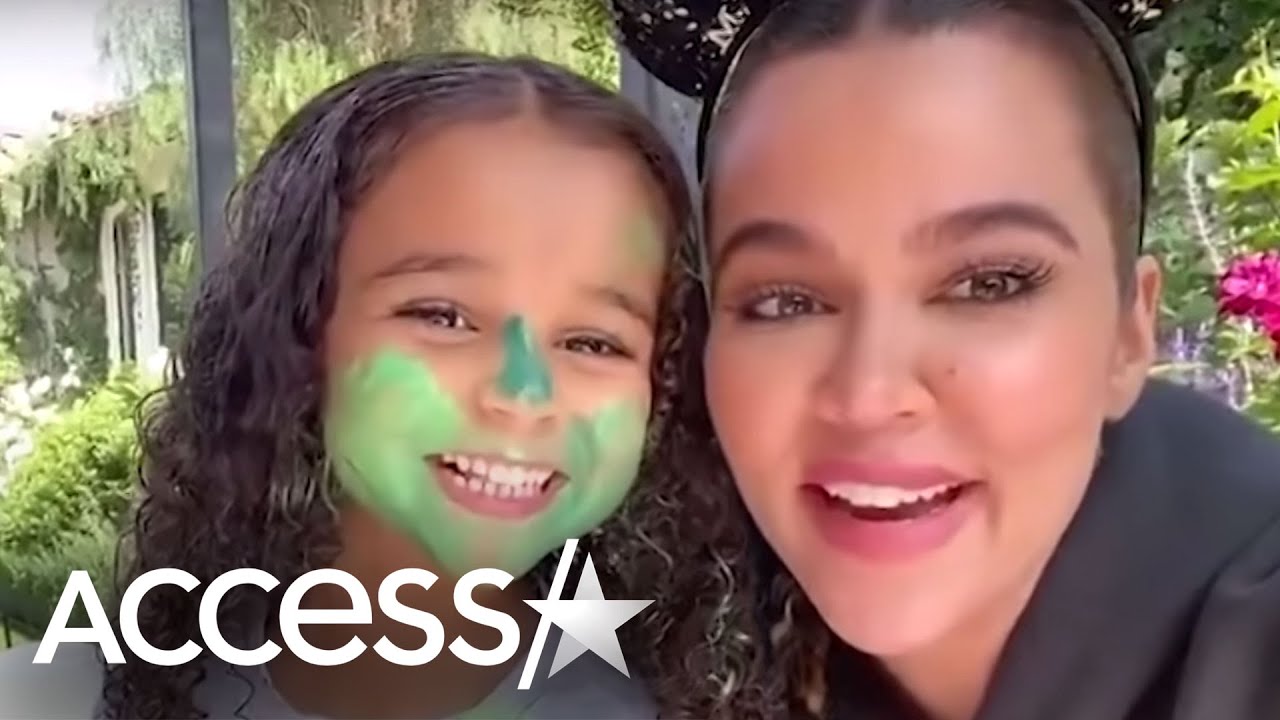 Khloe Kardashian Smeared In Paint By Nieces Dream, Stormi & Chicago