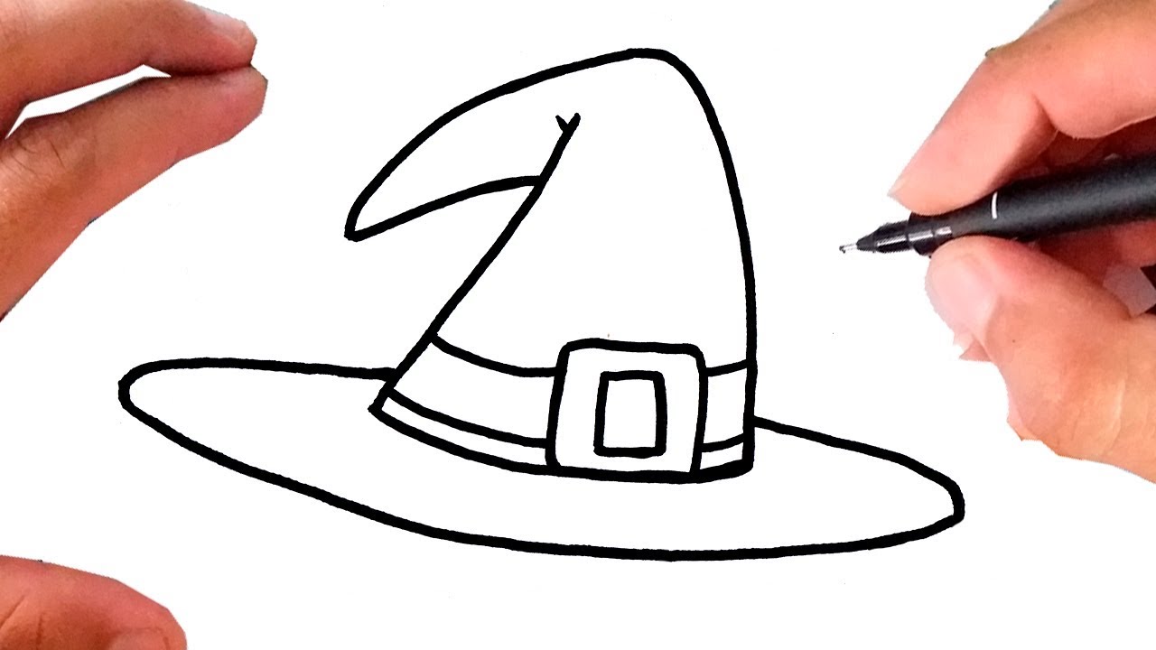 Como Desenhar um CHAPÉU DE BRUXA HALLOWEEN