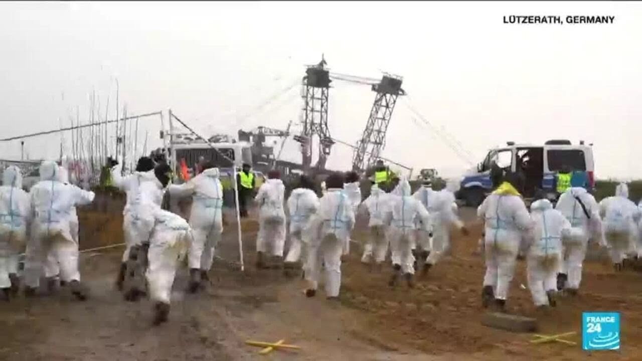 Climate activists take over village in Germany to stop coal extraction &bull; FRANCE 24 English