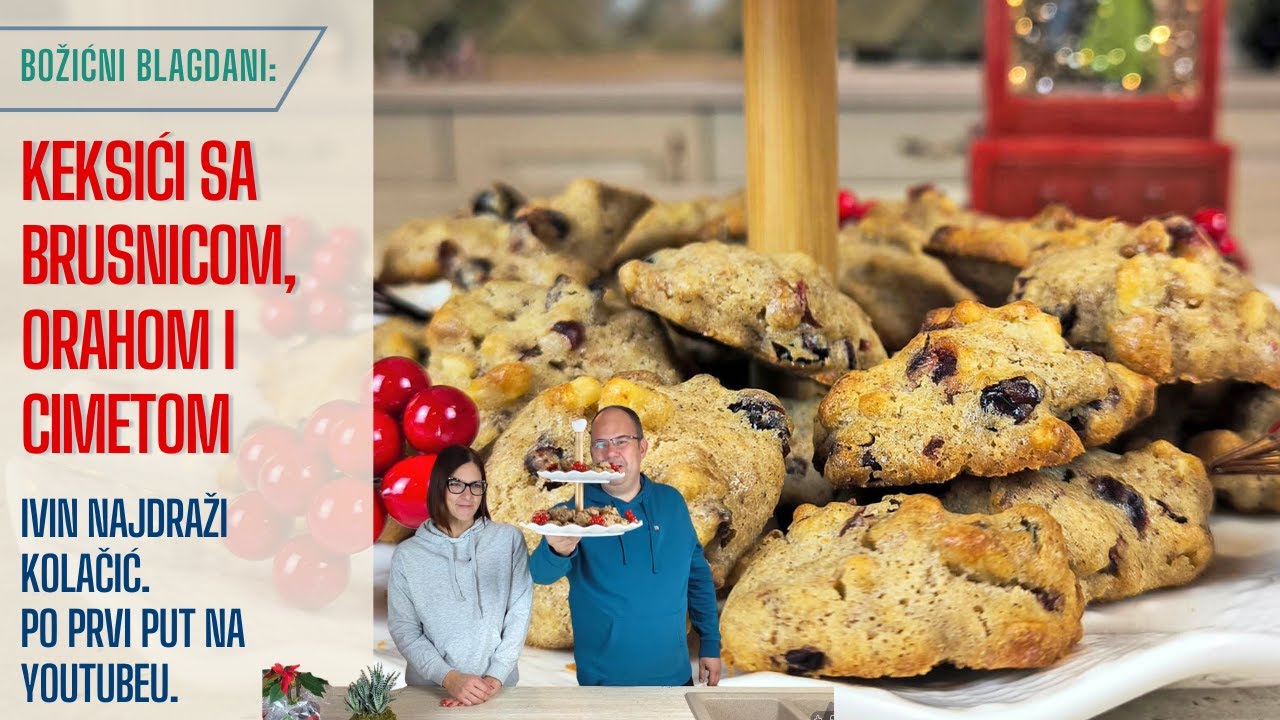 Mekani BOŽIĆNI KOLAČIĆI s Brusnicom i Orasima (Recept koji uspijeva!)