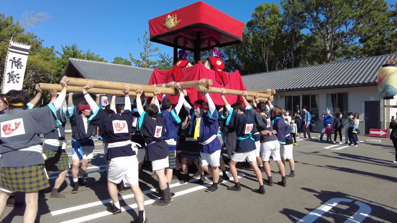 令和4年度 吉原祭  新濱組 会場前 3年振りの四つ太鼓 2022.10.15