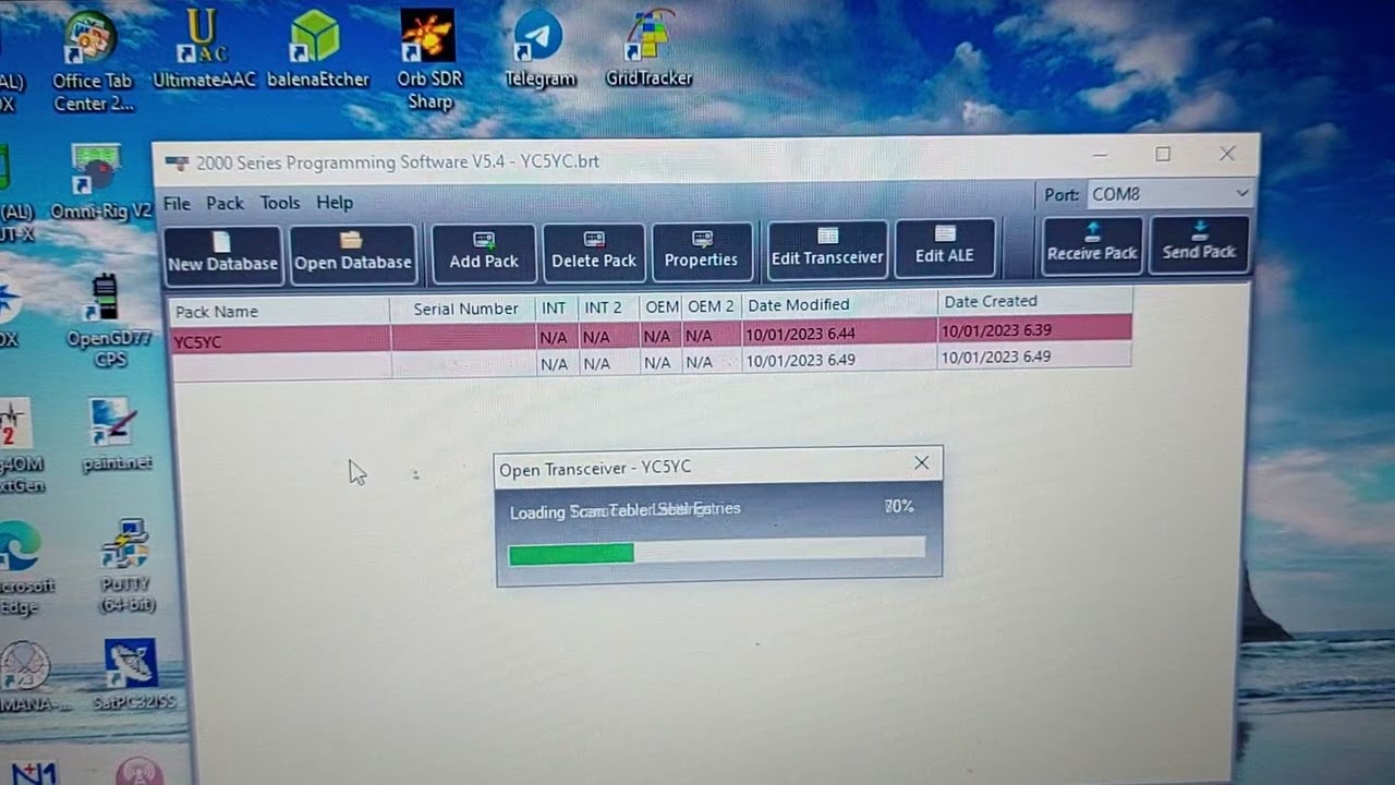 Error sending pack to Barret 2050