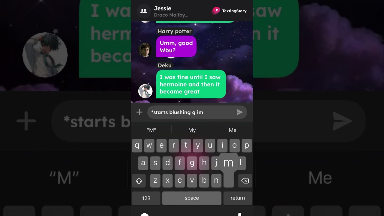 Hermoine x Deku part 1 texting story