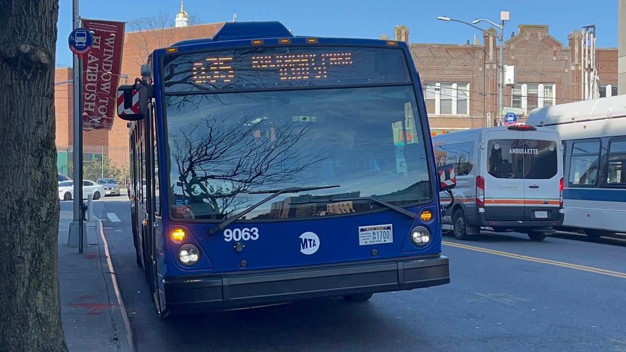 Full Ride 2023 Novabus LFS #9063 on Q35 to Rockaway Pk B 116 Street via Flatbush Av & Newport Av
