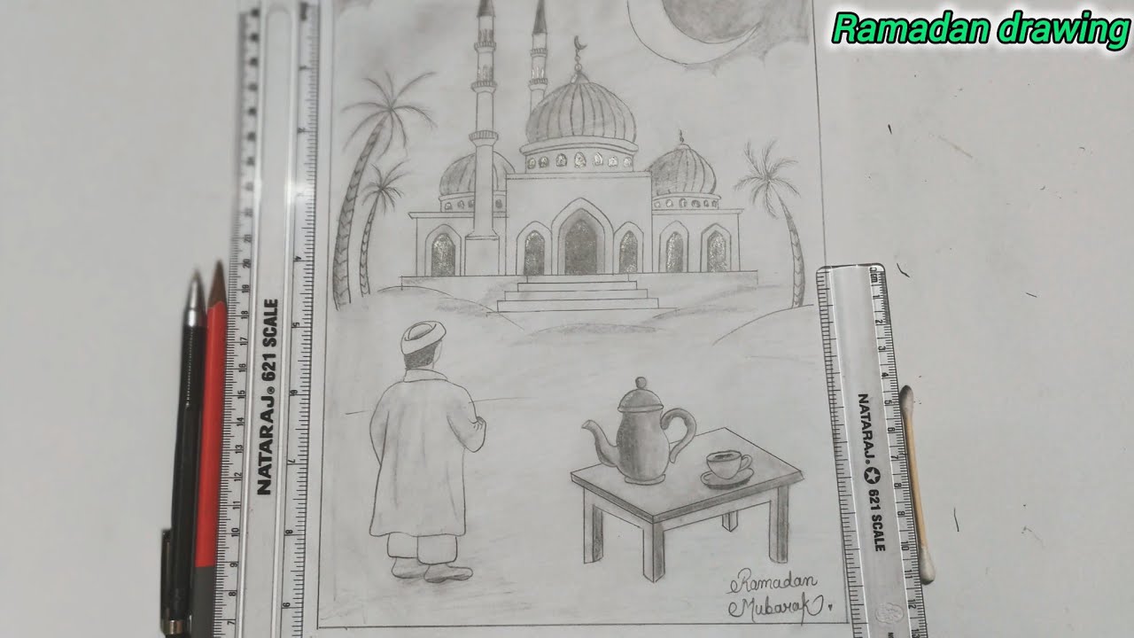 Full Ramadan sketch tutorial 2026 #ramadan #sketch #art #ramadanart 