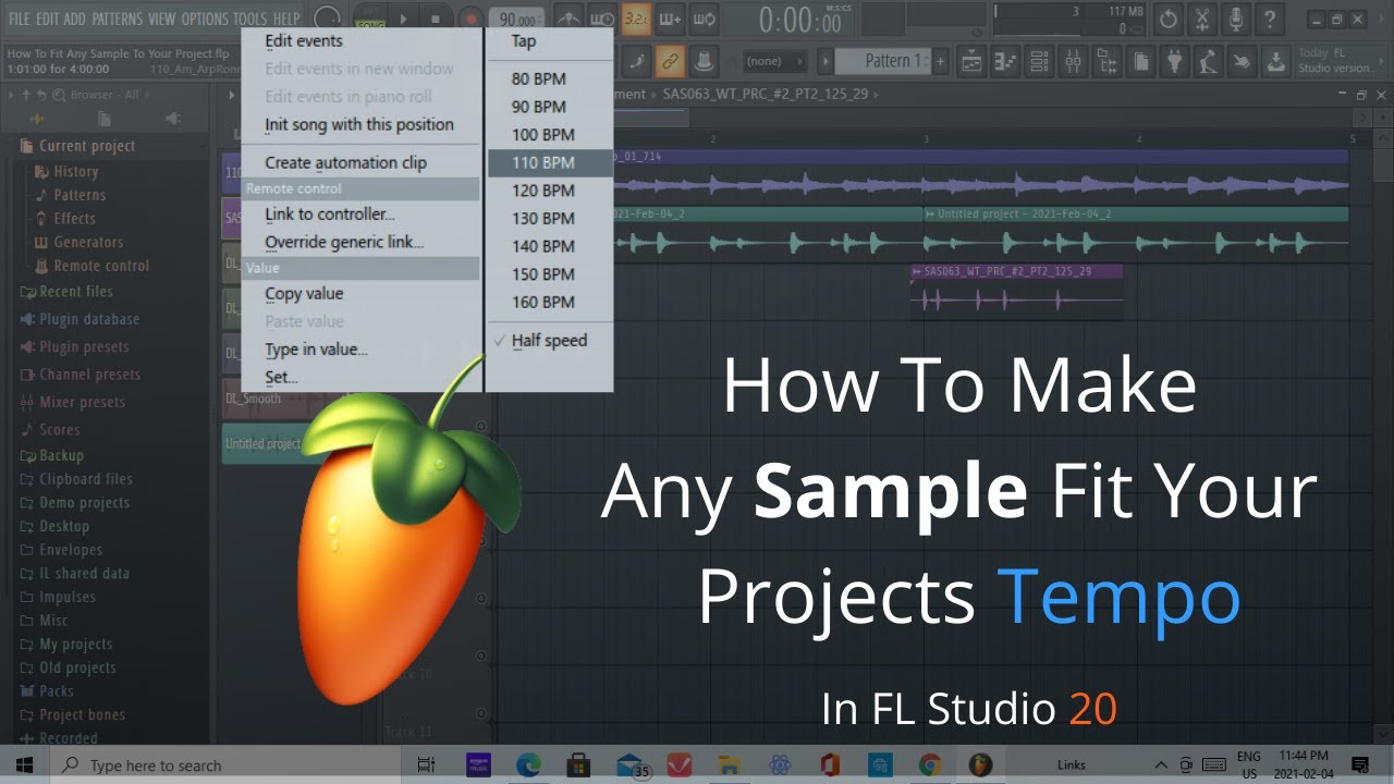 How To Fit Any Sample To Your Project - FL Studio Tutorial