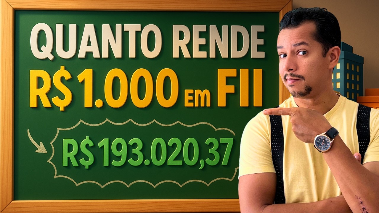 Quanto Rende R$1.000 por Mês em FUNDOS IMOBILIÁRIOS? | Simulação REAL de RENDA PASSIVA!